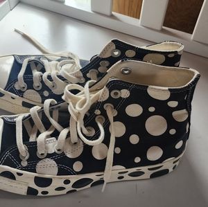 Converse Black and White Polka Dot Sneakers